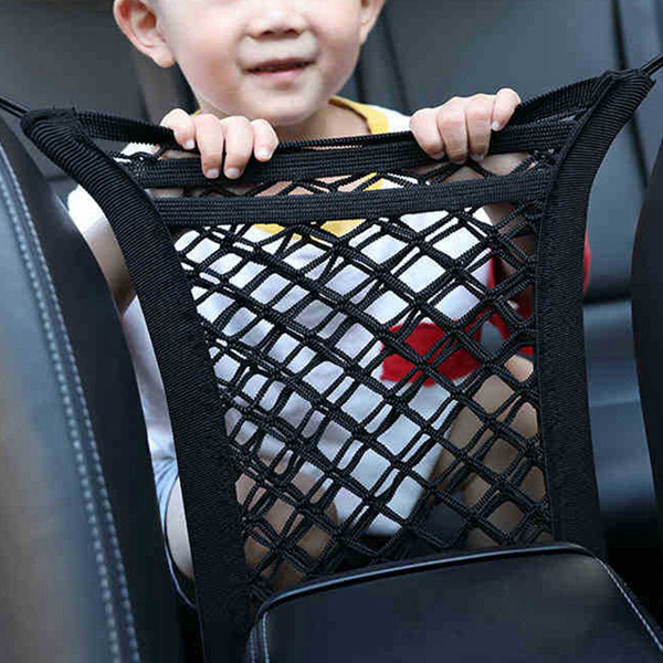 New Strong Elastic Car Mesh Net Bag Between Car Organizer Seat Back Storage Bag Luggage Holder
