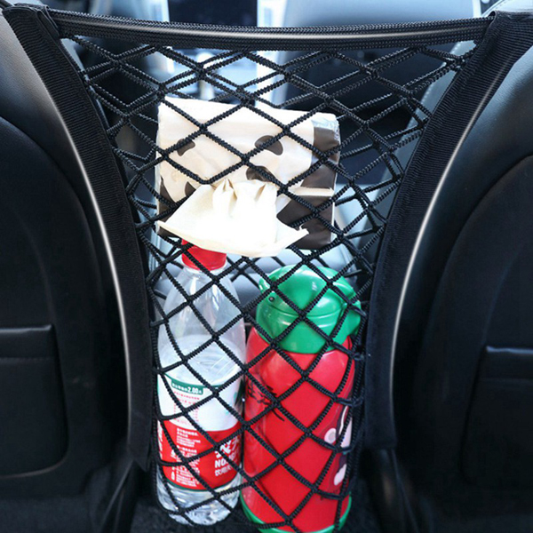 New Strong Elastic Car Mesh Net Bag Between Car Organizer Seat Back Storage Bag Luggage Holder
