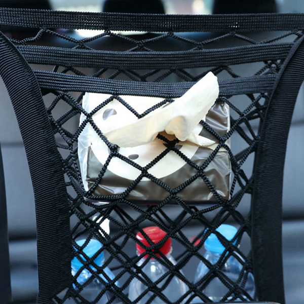 New Strong Elastic Car Mesh Net Bag Between Car Organizer Seat Back Storage Bag Luggage Holder