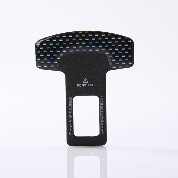 2Pcs Safety Belt Buckles Real Carbon Fiber Trucks Car Seat Safty Belt Alarm Canceler Stopper