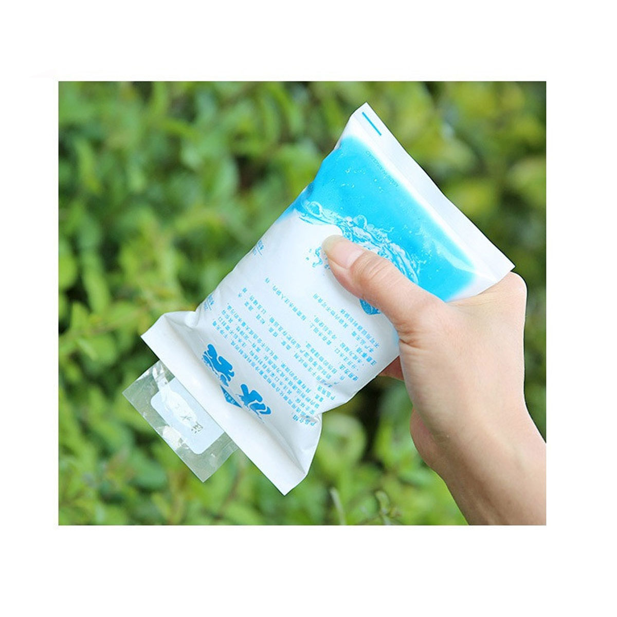 5PCS 400ml Summer Travel Reusable Dry Cold Ice Pack Gel Outdoor Car Cooler Bag