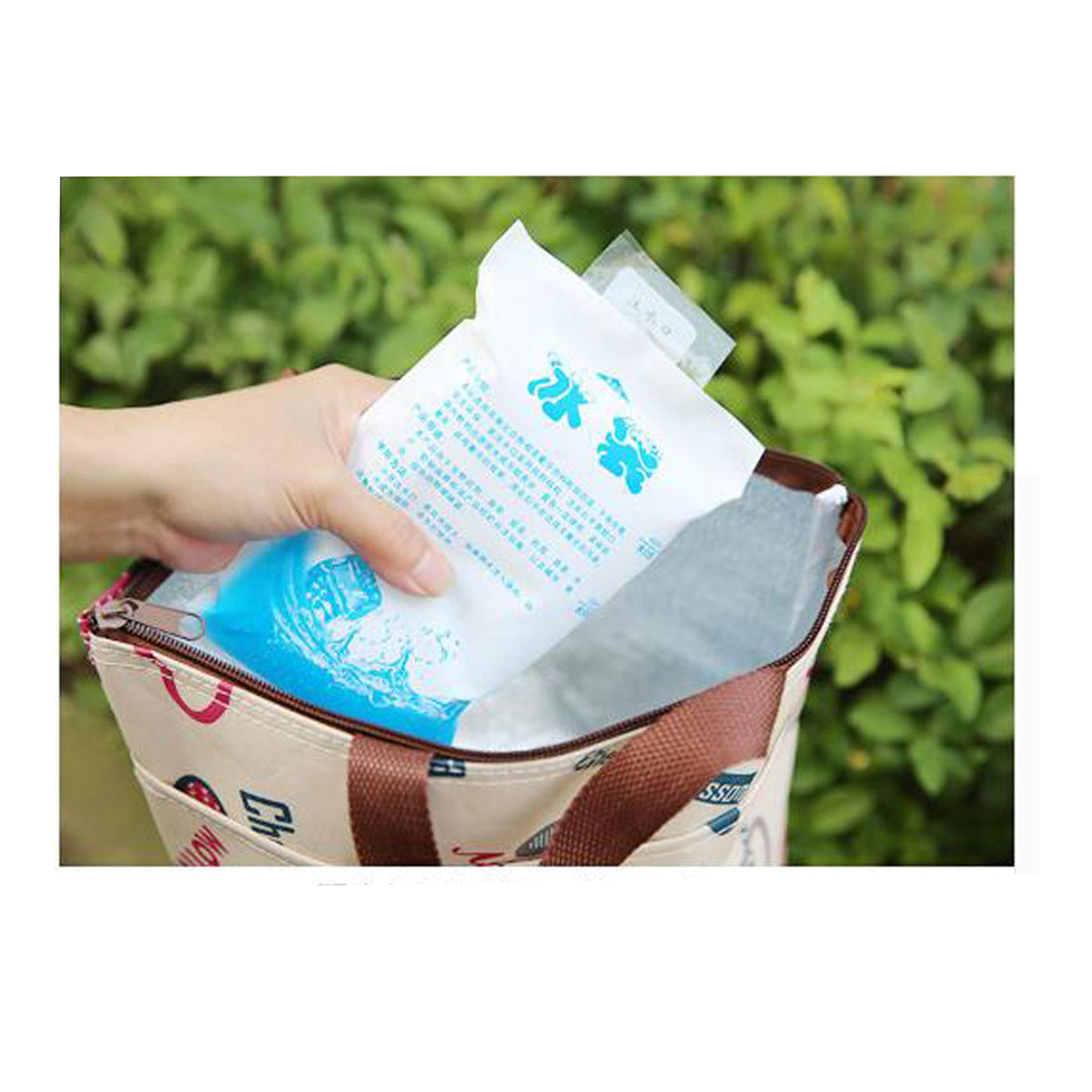 5PCS 400ml Summer Travel Reusable Dry Cold Ice Pack Gel Outdoor Car Cooler Bag