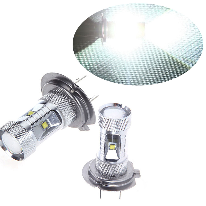 1 pair White  H7 LED 30W DRL Low Beam Bulb DRL HEAD Car FOG LIGHT Daytime Running Lamp