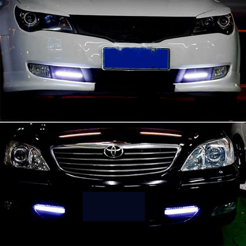 Car-styling 14cm Waterproof Ultra-thin COB Chip LED Daytime Running Light DIY DRL LED Light Lamp