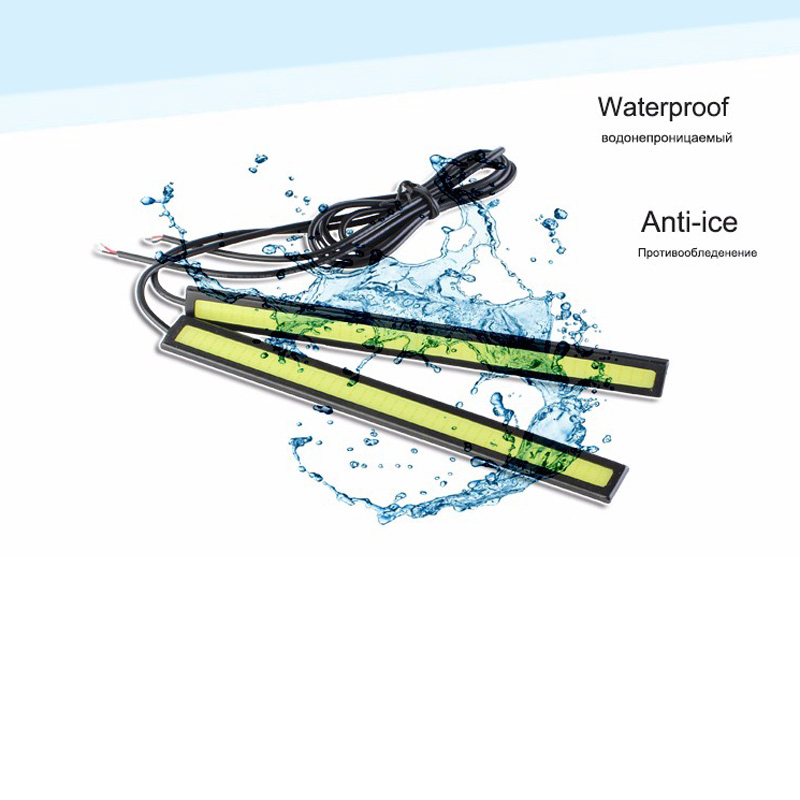 Car-styling 14cm Waterproof Ultra-thin COB Chip LED Daytime Running Light DIY DRL LED Light Lamp