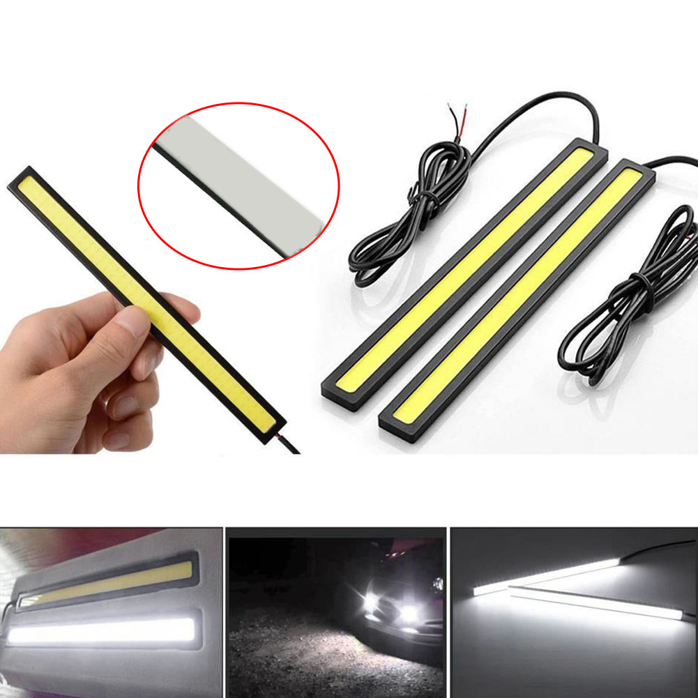 Car-styling 14cm Waterproof Ultra-thin COB Chip LED Daytime Running Light DIY DRL LED Light Lamp