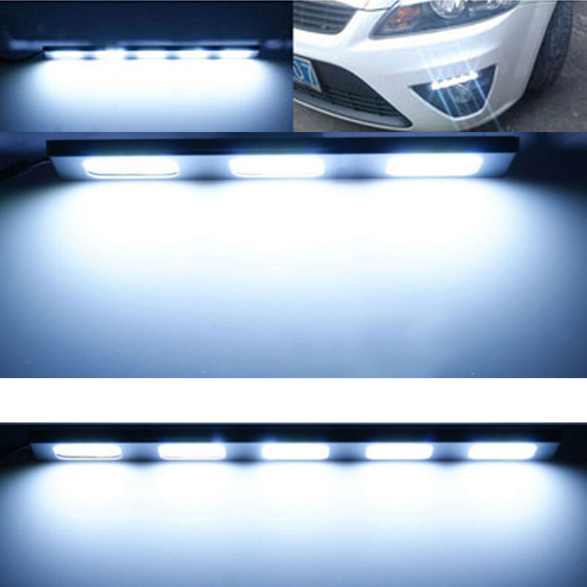 4 LED Car Fog Light Running Driving Lamp Daytime Lamp