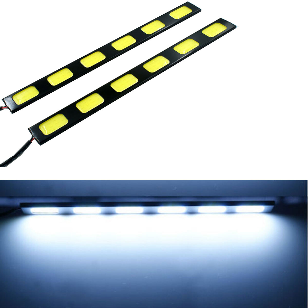 1 Pair COB Car Driving Daytime Signal Light 12V 6 LED Fog Light