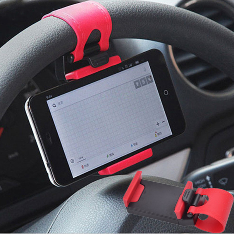 Car Holder Mini Air Vent Steering Wheel Clip Mount Cell Phone Mobile Holder