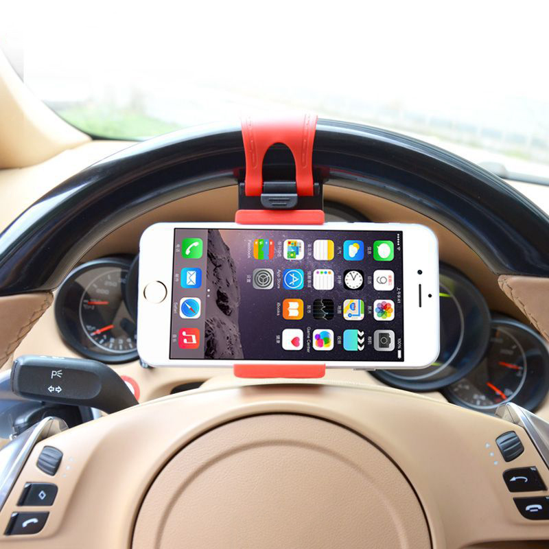 Car Holder Mini Air Vent Steering Wheel Clip Mount Cell Phone Mobile Holder
