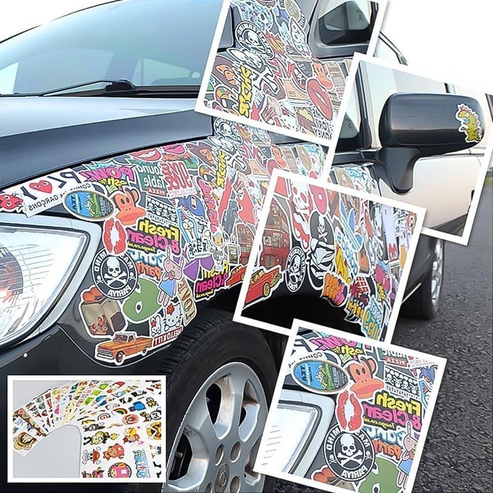 100Pcs Colorful Car PVC Sticker Car Sticker Skateboard Laptop Luggage Decals