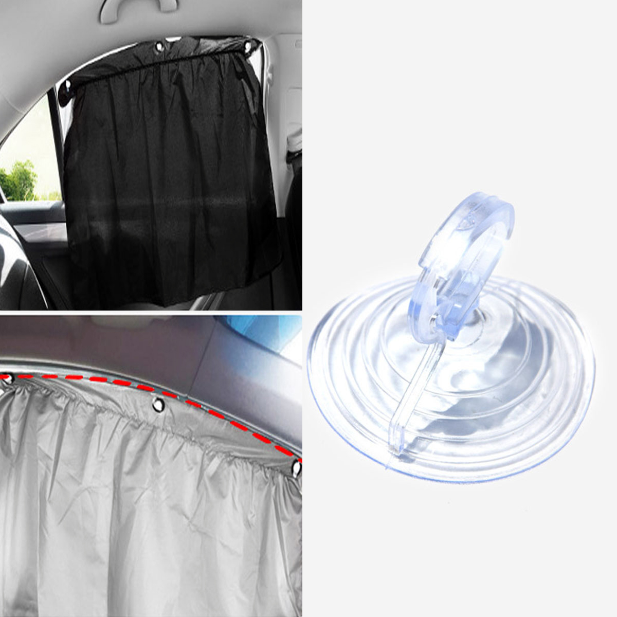 New 4PCS Auto Car Protection Window Curtain Sun Shade Curtain