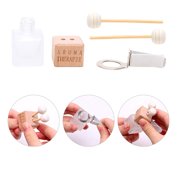 Air Freshener Ornament Perfume Bottle Pendant Auto Car Perfume Bottle Hanging Glass Bottle