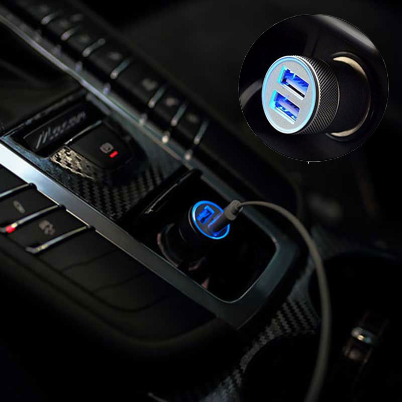 Universal 2-Port Smart USB Quick Car Charger for All Phone