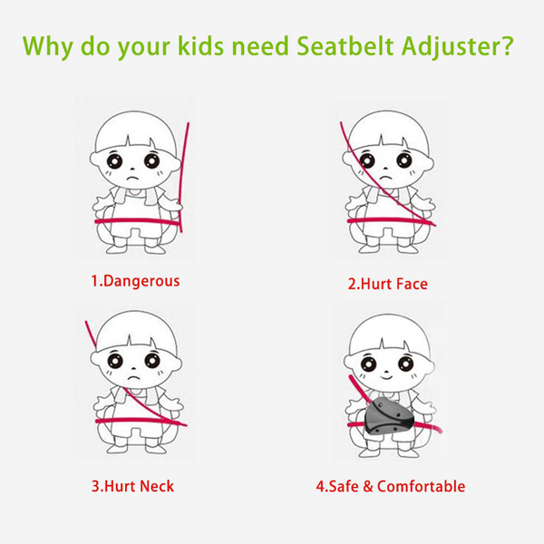 New Adjustment Child Seat Belt  Holder Car Baby Kid Shoulder Cover Seat Belt