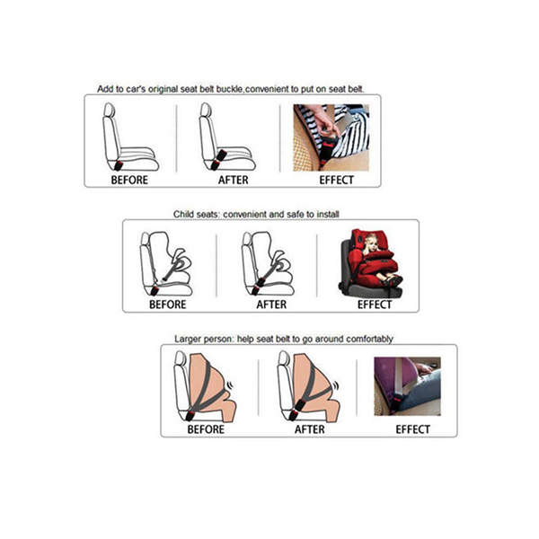 Car Safety Belt Extender Seat Belt Cover Padding Extension Buckle Plug Buckle Seatbelt Clip