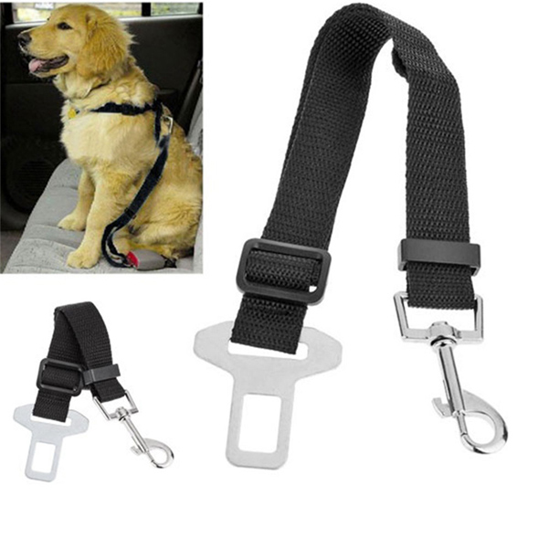 Adjustable Pet Cat Dog Car Safety Belt Collars Pet Restraint Lead Travel Clip Car Safety Harness