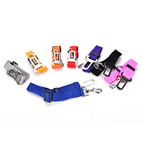 Adjustable Pet Cat Dog Car Safety Belt Collars Pet Restraint Lead Travel Clip Car Safety Harness