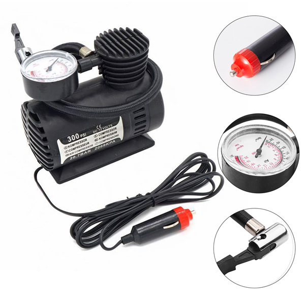 New Portable 300 PSI Digital Tire Pump Auto Air Compressor Car Tire Inflator