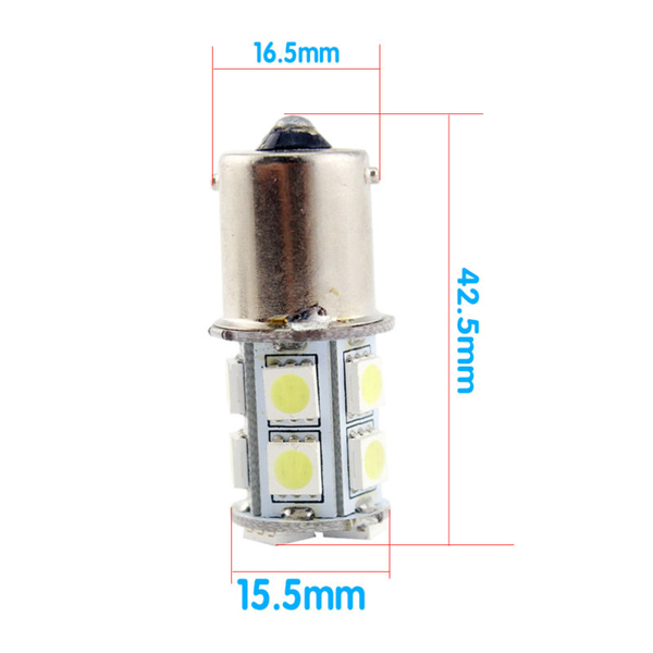 One Pair of S25 1156 BA15S P21W 13Led 5050 SMD Car Led Turn Parking Signal Lights Brake Tail Lamps