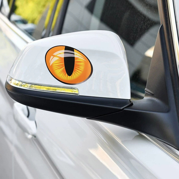 1 Pair of  Cat Eyes Car Stickers 3D Vinyl Decal for Car Rearview Mirror Head Engine Cover