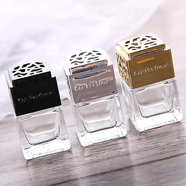 New Car Perfume Square bottle Automobile Air Conditioner Perfume Clip Empty Glass Bottle