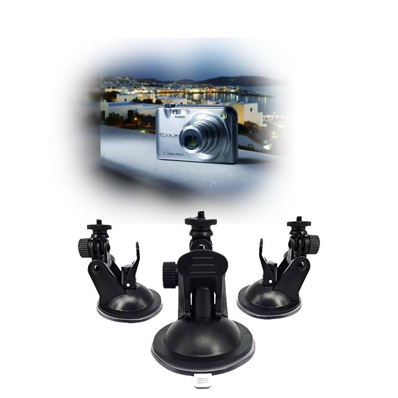Mini Sucker Car Driving Recorder Mount Bracket Screw Connector Rack Gps Camera Stand Holder