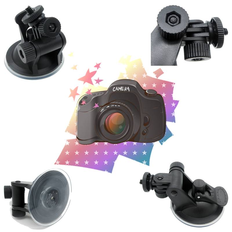 Mini Sucker Car Driving Recorder Mount Bracket Screw Connector Rack Gps Camera Stand Holder