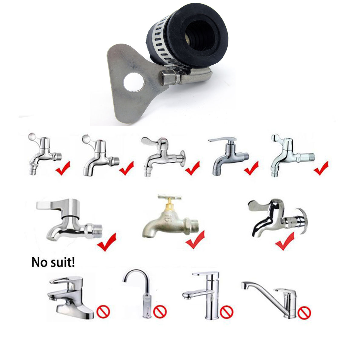 Garden Copper Water hose Tap Connectors for Shower irrigation Watering Faucet Adapter Connector
