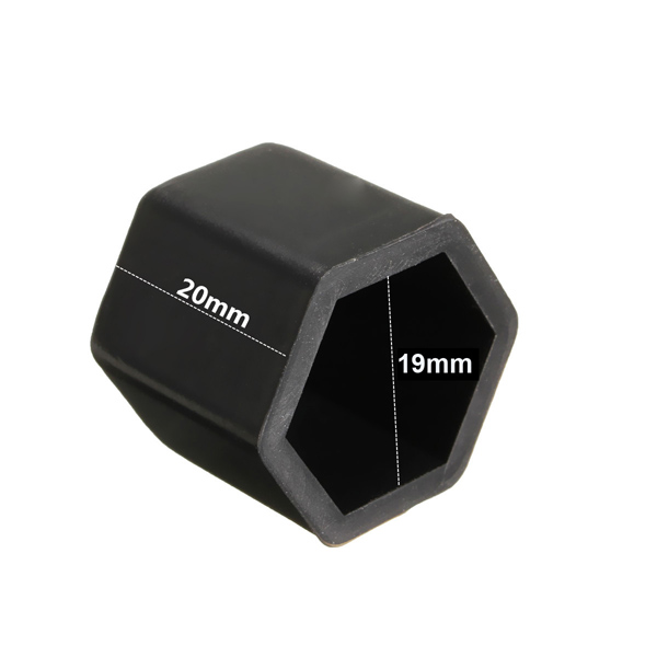 New 19mm 20pcs Black Silicone Hex Protector Wheel Lug Bolt Nut Cap Valve Stem Cover