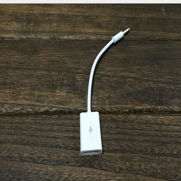New 12V USB 2.0 Female To MP3 DC 3.5mm Male AUX Audio Plug Jack Converter Cable Cord