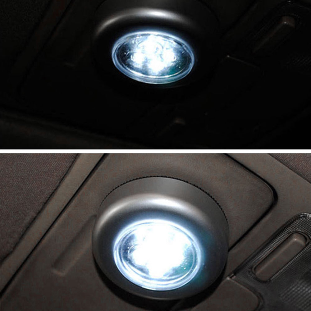 4LED Tap touch Lamp Light Wall Kitchen Closet Lighting Mini Pocket Button Shapes Car Emergency Light