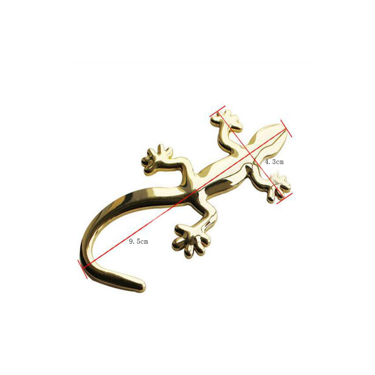 Universal 1Pc 3D Gecko Car Side Fender Rear Trunk Emblem Badge Sticker Decals