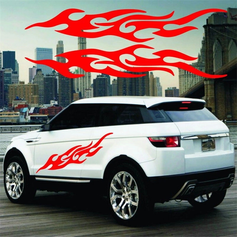 Universal Car Sticker Waterproof Engine Motorcycle Decal Decor Auto Flame Fire Sticker
