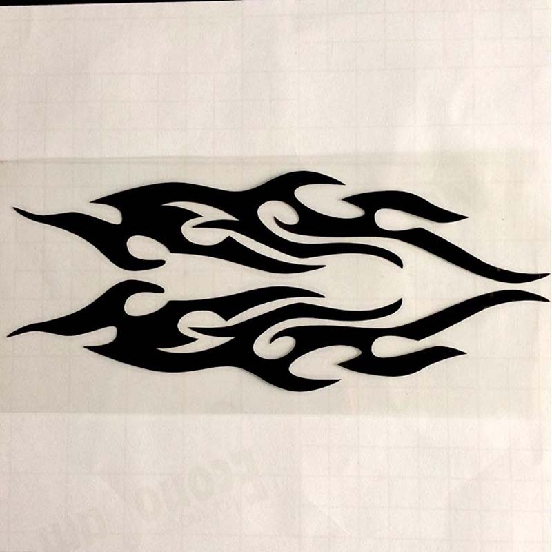 Universal Car Sticker Waterproof Engine Motorcycle Decal Decor Auto Flame Fire Sticker