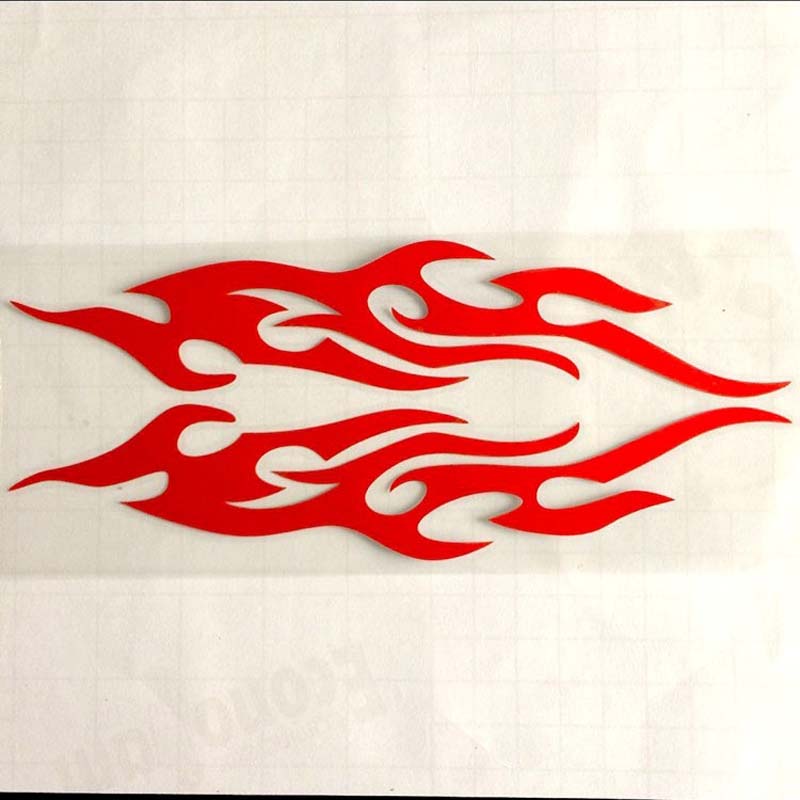 Universal Car Sticker Waterproof Engine Motorcycle Decal Decor Auto Flame Fire Sticker