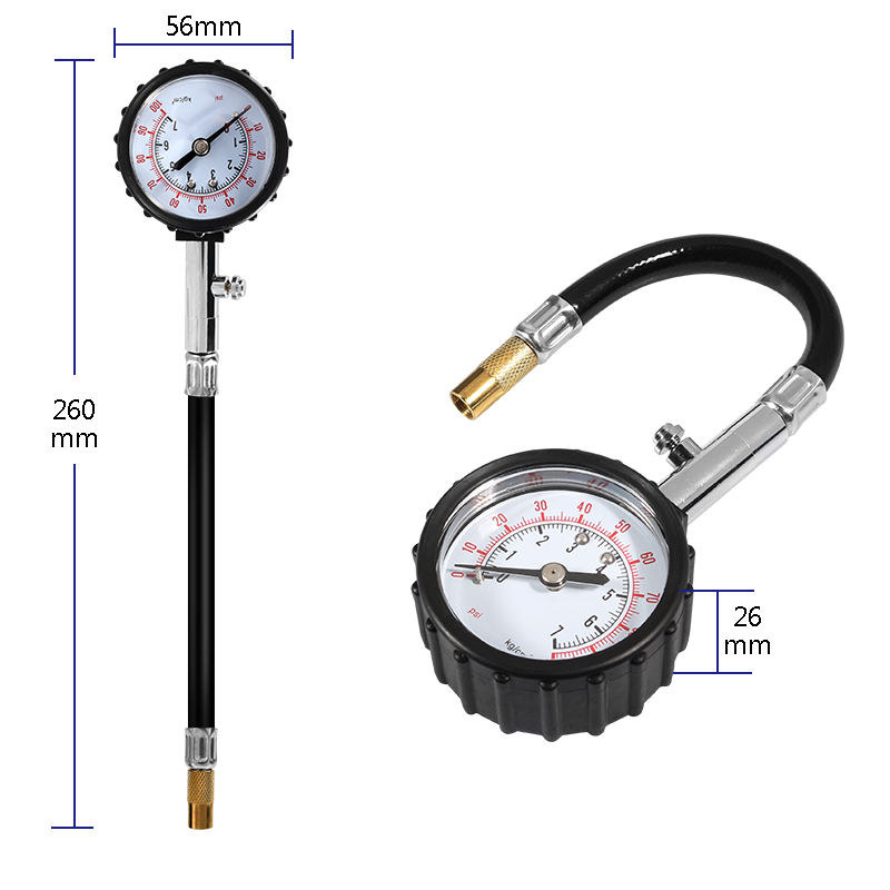 Universal Long Tube Tire pressure gauge Tyre Air Pressure Tester For Car Motorcycle