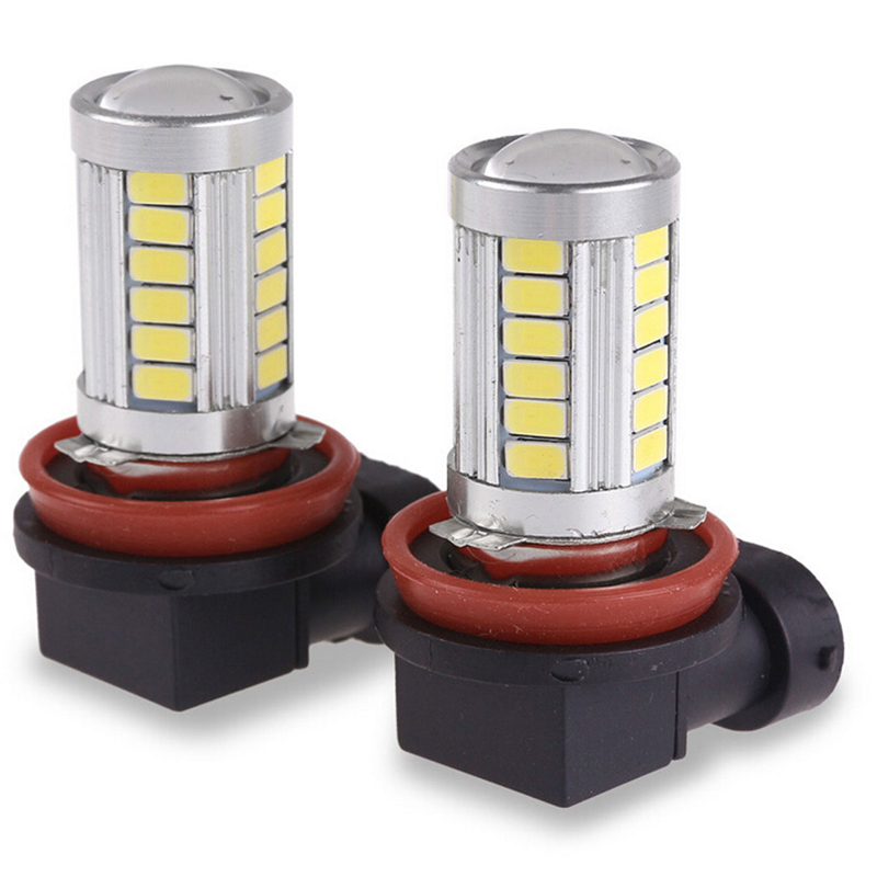 1 Pair Car H11 Led Fog Lights HeadlightWhite 12V DRL Driving Light Daytime Running Light