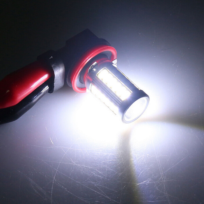 1 Pair Car H11 Led Fog Lights HeadlightWhite 12V DRL Driving Light Daytime Running Light