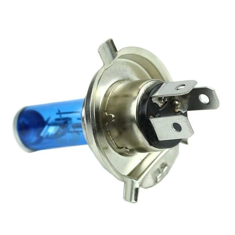 2PCS Super White H4 55W DC12V Headlight Bulb 6000K Light Lamps