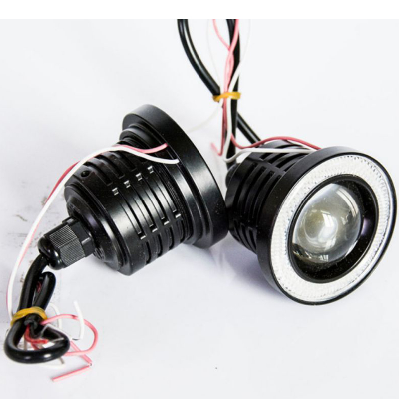 2 Pcs Car Fog Light 30W LED Angel Eyes Lamp 3.0" 76mm 12V Auto Universal DRL Driving Bulb