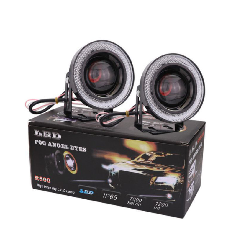 2 Pcs Car Fog Light 30W LED Angel Eyes Lamp 3.0" 76mm 12V Auto Universal DRL Driving Bulb