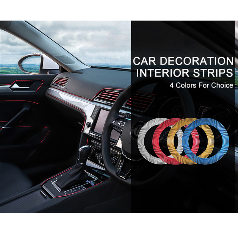 Universal Car Moulding Decoration Flexible Strips 5M Interior Auto Mouldings