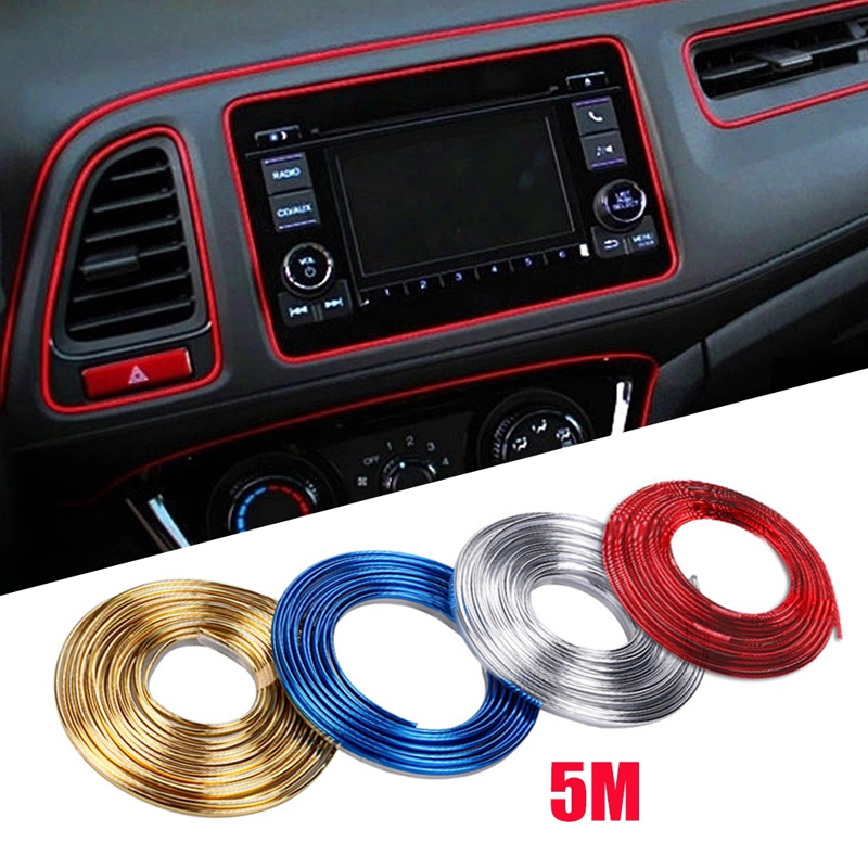 Universal Car Moulding Decoration Flexible Strips 5M Interior Auto Mouldings