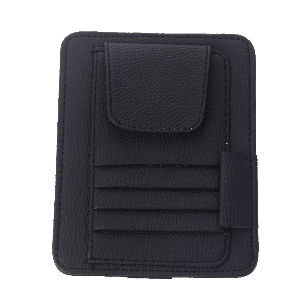 Car Sun Visor Organizer Multifunctional Storage Glasses Clip Documents Folder Card Pouch Holder