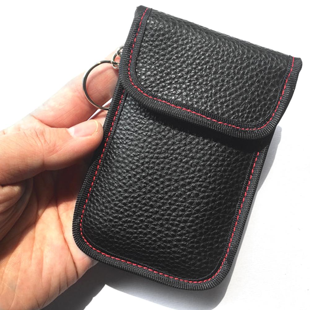 Anti-Theft Keyless Entry Car Key Cover RFID Signal Radiation Blocking Farady Bag Car Key Wallet