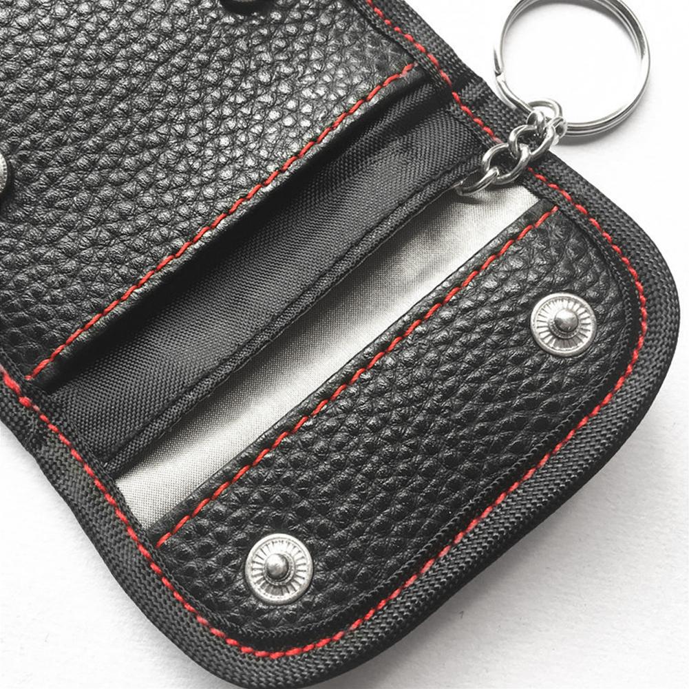 Anti-Theft Keyless Entry Car Key Cover RFID Signal Radiation Blocking Farady Bag Car Key Wallet