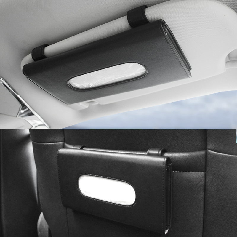 1Pc Car Tissue Box Towel Sets Auto Sun Visor Tissue Boxes Holder