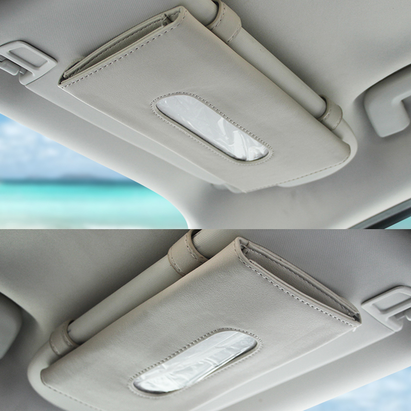 1Pc Car Tissue Box Towel Sets Auto Sun Visor Tissue Boxes Holder