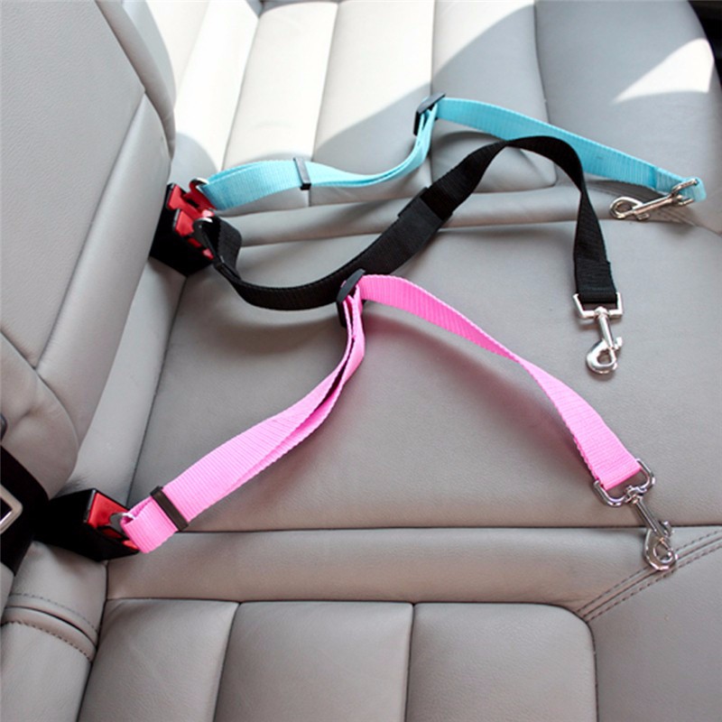 Car Seat Belt Safety Protector Travel Pets Accessories Dog Leash Collar Breakaway Solid Car Harness